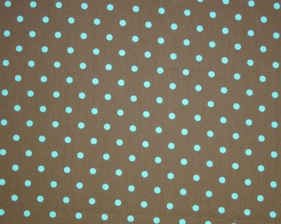 Small Turquoise Dots on Brown