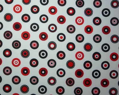 Red and Black Circles on White